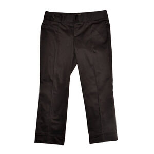 VERTIGO PARIS NEW $160 Cuffed Cropped Black Pant Center Seam Detail Size 4